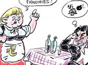 Caricature Merkel Mélenchon