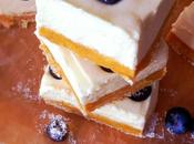 Cheesecake squares mascarpone myrtille
