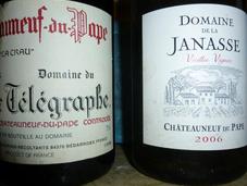 Châteauneuf Pape Janasse vieilles vignes 2006 Vieux Télégraphe 2005