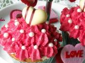 Cupcakes l'eau rose pour saint valentin