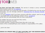 Accédez sites sans avec Tor2Web