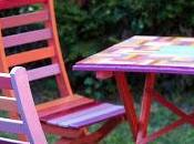 Table chaises jardin customises
