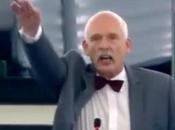 député polonais fait salut nazi pleine séance Parlement Européen...