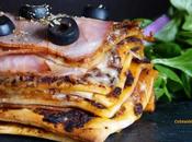Millefeuille pizza bacon fume