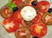 Creme glacee l'huile d'olive carpaccio tomates
