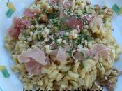 coquillettes façon risotto l'huile truffe, jambon noix