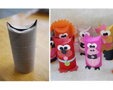 9 personnages rigolos à réaliser avec des rouleaux de papiers toilettes