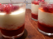 Crème chocolat blanc coulis groseilles fruits rouges