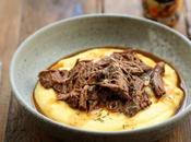 Polenta crémeuse ragout boeuf fromage râpé Parmigiano Regiano Galbani