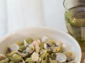 Pâtes sans gluten graines courge, poissons coques