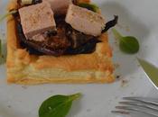 idée d'entrée: croustade champignons poêlés plancha foie gras