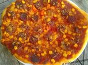 Pizza chorizo maïs
