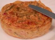 Quiches individuelles {sans pâte légères} haricots verts jambon