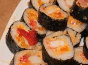 Sushis Goberge, mandarines fraises, Mayo sriracha