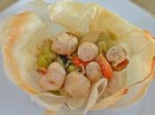 Croustade Jacques fondue poireaux