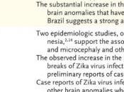 ZIKA: virus confirmé comme cause malformations congénitales NEJM-CDC