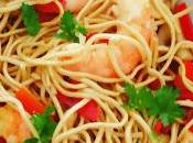 Curry crevettes nouilles sautées