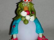 Veilleuse avec Clown porcelaine froide