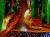 Toasts l'houmos asperges