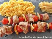 Brochettes porc l'espagnole