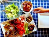 Brochettes champignons pesto avec légumes tofu grillés