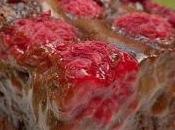 Brownies chocolat noir framboises