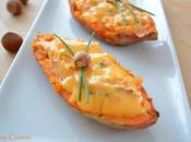 Patate douce, crème, noisette ciboulette