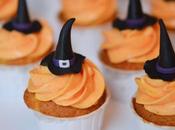 Cupcakes sorcières Halloween caramel fleur