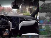 Tesla dévoile vidéo voiture autonome mode pilote automatique