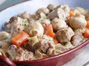 Blanquette veau champignons creme fraiche