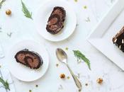 Bûche tout chocolat noisettes caramélisées {sans gluten}