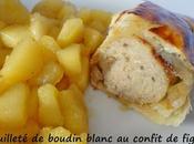 Feuilletés boudin blanc confit figues compotée pommes cidre