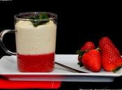 Mousse Chocolat Blanc Perles Tapioca Coulis Fraises.