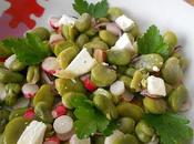 Salade fèves noisettes chèvre