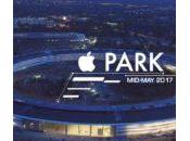 Apple Park vidéo campus prise nuit drone