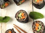 Sushis quinoa végétariens légumes menthe