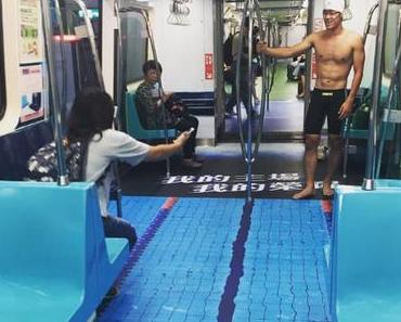 Le métro de Taipei transformé en piscine olympique