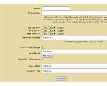 Des générateurs de villes ou de villages pour vos parties de jeu de rôle
