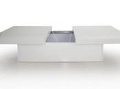 Table basse rangement table bois verre design