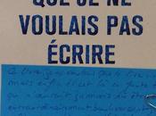 livre voulais écrire