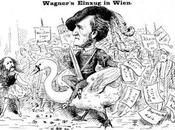 Wagner fait entrée Vienne Wagner's Einzug Wien. caricature journal Floh (1872)