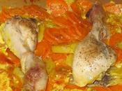 Pilons poulet/carottes crème épicée