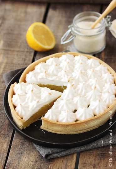 Tarte au citron meringuée bio vegan, sans beurre ni oeuf