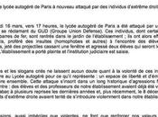 lycée auto-géré Paris attaqué #GUD mais fait police #terrorismeXdroite