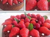 Gâteau fraises framboise mousse chocolat thermomix sans
