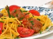 Spaghetti Sarrasin Quinoa boulettes viande.
