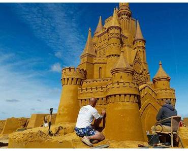 Belgique : 150 sculptures de sable Disney à Ostende