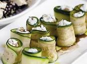 Rouleaux courgettes farcis fromage avec thermomix