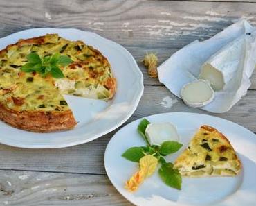 Clafoutis courgettes, chèvre et basilic