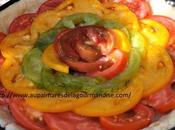 Tarte tomates multicolores,compotée d'oignons
